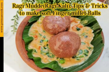 Ragi Mudde, Best Ragi Kali recipe, How to make Soft Finger Millet balls using Anil Ragi flour