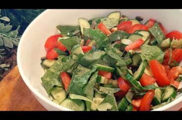 Healthy Salad Recipe | Easy Salad with a flavorful lemon Juice and freshness of Cucumber and Tomato