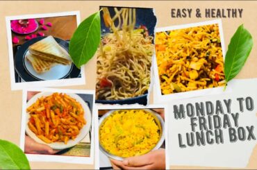 Monday to Friday easy and healthy lunch box recipes|weekly packed lunch recipes for busy people