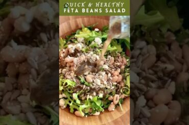 Quick and Healthy Feta Beans Salad Recipe #shorts