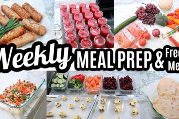 EASY WEEKLY MEAL PREP RECIPES COOK WITH ME LARGE FAMILY MEALS WHATS FOR DINNER MONTHLY FREEZER MEALS