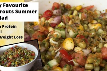My Favorite Summer Mung Sprouts Salad Recipe | Best High Protein, High Fiber Meal for Weight Loss