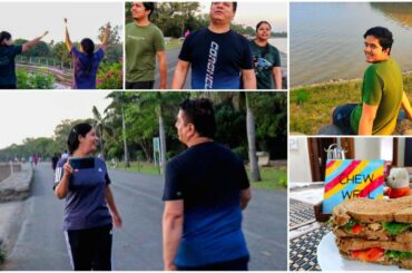 A Morning Walk With Family||High Protein Vegetarian Sandwich||Healthy Day Vlog