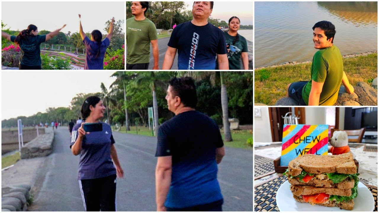 A Morning Walk With Family||High Protein Vegetarian Sandwich||Healthy Day Vlog A Morning Walk With Family||High Protein Vegetarian Sandwich||Healthy Day Vlog