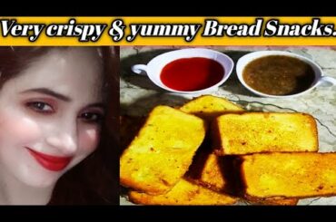 Quick Bread Snacks Recipe.Crispy And Crunchy Bread Snacks.Healthy BreakFast..Ramdan Special Recipe.