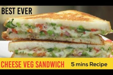 Cheese veg sandwich Recipe | Veg sandwich | cheese sandwich | Easy and Quick Sandwich on Tawa...