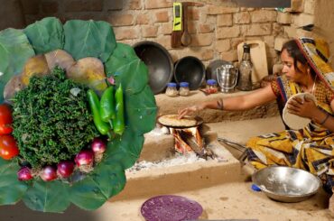 Healthy Vegetarian Food Recipe || Authentic Village Food || Gujarat Village Dinner Cooking