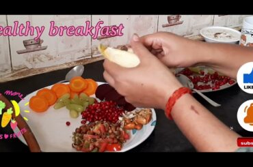 Energetic & healthy breakfast recipe/Fruits,Nuts & sprouts breakfast /weight loss recipe