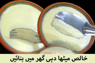 Khalis Meetha Dahi Ghar Mein Banane ka Tarika By Anmol ZaiQa | Moti Malai Wala Mitha Dahi Recipe