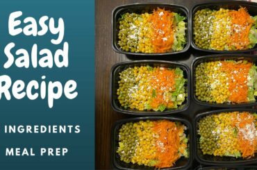 Easy Salad Recipe _ 4 ingredients only _ Meal Prep