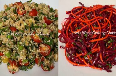 2 Healthy Salad Recipes For Lent | Easy Salad Recipes / Recipes for Lent - VEGAN RECIPES
