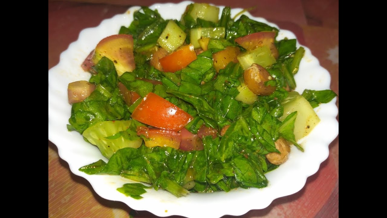 Healthy Palak salad Recipe /Spinach salad Recipe (in hindi) Healthy Palak salad Recipe /Spinach salad Recipe (in hindi)