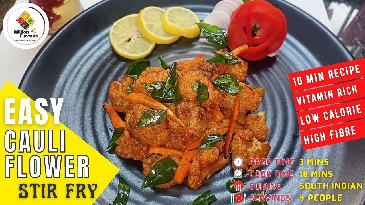 10 min cauliflower stir fry | Indian Cauliflower Stir Fry recipe | Crispy Cauliflower Recipe 10 min cauliflower stir fry | Indian Cauliflower Stir Fry recipe | Crispy Cauliflower Recipe