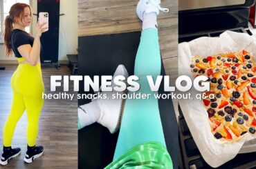 FITNESS VLOG: 75 HARD *honest* opinions, healthy snacks, shoulder workout