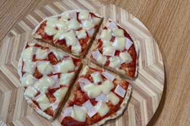 Tasty homemade pizza without oven - Healthy recipes (510 kcal in 15min)