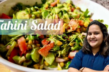 HOW TO MAKE TAHINI SALAD|HEALTHY SALAD RECIPES|DIET|WEIGHTLOSS RECIPES|BEST SALAD DRESSING EVER