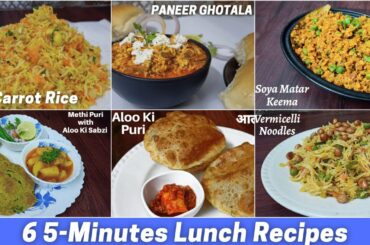 6 5-Minute Lunch Recipes | Instant Tasty Healthy Lunch Ideas | Tasty Indian Lunch Ideas