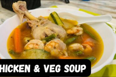 Simple Chicken Vegetables Soup Recipe | Quick and Healthy Dinner Recipe
