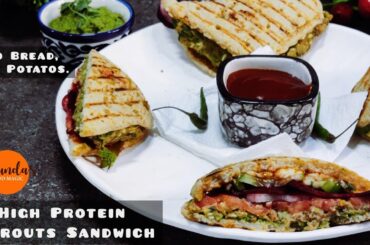High Protein Sandwich Recipe - Tasty Food For Weightloss - No Bread No Potatos sandwitch - VFM