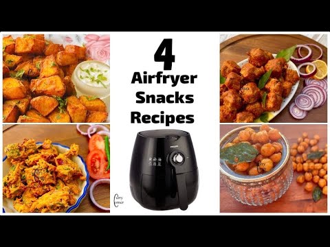 4 Airfryer Snacks Recipes |Healthy Iftar Snacks|No Oil |Easy Tea Time Snacks|Indian Air Fryer Recipe 4 Airfryer Snacks Recipes |Healthy Iftar Snacks|No Oil |Easy Tea Time Snacks|Indian Air Fryer Recipe