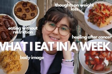 What I Eat in a Week: Healthy, Realistic, Thoughts on Weight Loss, Body Image, & Food Freedom
