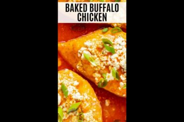 Easy & Healthy Baked Buffalo Chicken #shorts