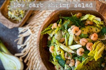 The BEST Low carb shrimp salad recipe  - healthy und delicious salad with shrimp for weight loss