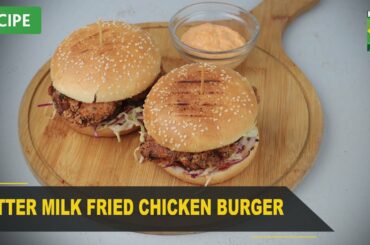Butter Milk Fried Chicken Burger Recipe | Quick & Healthy Recipes | Masala TV