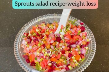 How to make sprouts |healthy salad recipe |sprouts salad |recipe-weight loss recipe #healthysalad