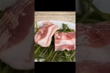 Fabulous green beans and bacon combination, air fryer healthy snack recipe #shorts