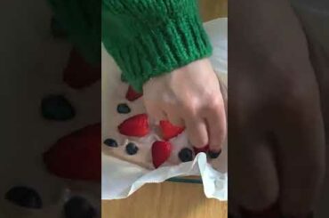 Chocolate Frozen Yogurt Bark | Healthy Snack Recipe #shorts