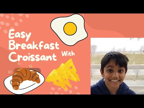 Tasty and Healthy Breakfast with Croissant, Egg and Cheese Tasty and Healthy Breakfast with Croissant, Egg and Cheese