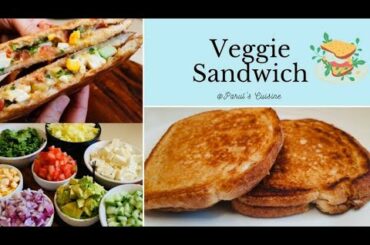 Healthy vegetarian Sandwich! Healthy breakfast recipe|  filling and Nutritious sandwich
