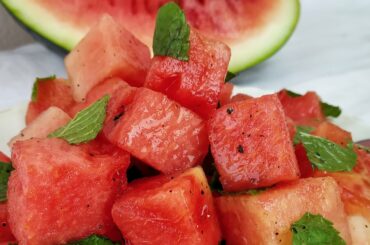 Watermelon Mint Salad | Fruit Salad | Summer Salad Recipes | Healthy Snacks #watermelonsalad #shorts