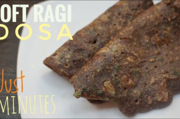 Soft Ragi Dosa recipe | instant breakfast recipes indian | high protein breakfast |healthy breakfast