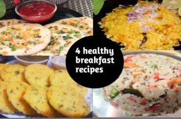 4 easy healthy breakfast recipe/Instant high protein breakfast recipe/Breakfast recipes