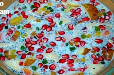 Easy Sago Dessert/Fruit Dessert Recipe/ Sabudana fruit dessert/Healthy Sago Dessert