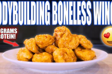 AIR FRYER ASIAN ZING BONELESS WINGS | Easy Low Calorie Bodybuilding Fried Chicken Wing Recipe!