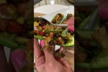 Cucumber Boat Chaat | Healthy Channa Chaat | Spicy & Tangy Snack Recipe | Rasoi Lifestyle #Shorts