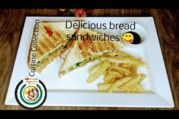 How to make delicious bread sandwiches |Grilled cheese sandwiches | cuisine collection