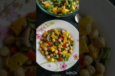 Pumpkin Chickpea Salad, Chole Salad, Healthy Salad Recipe