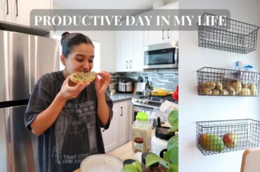 productive day in my life | healthy meals, working out, & new apartment updates!!