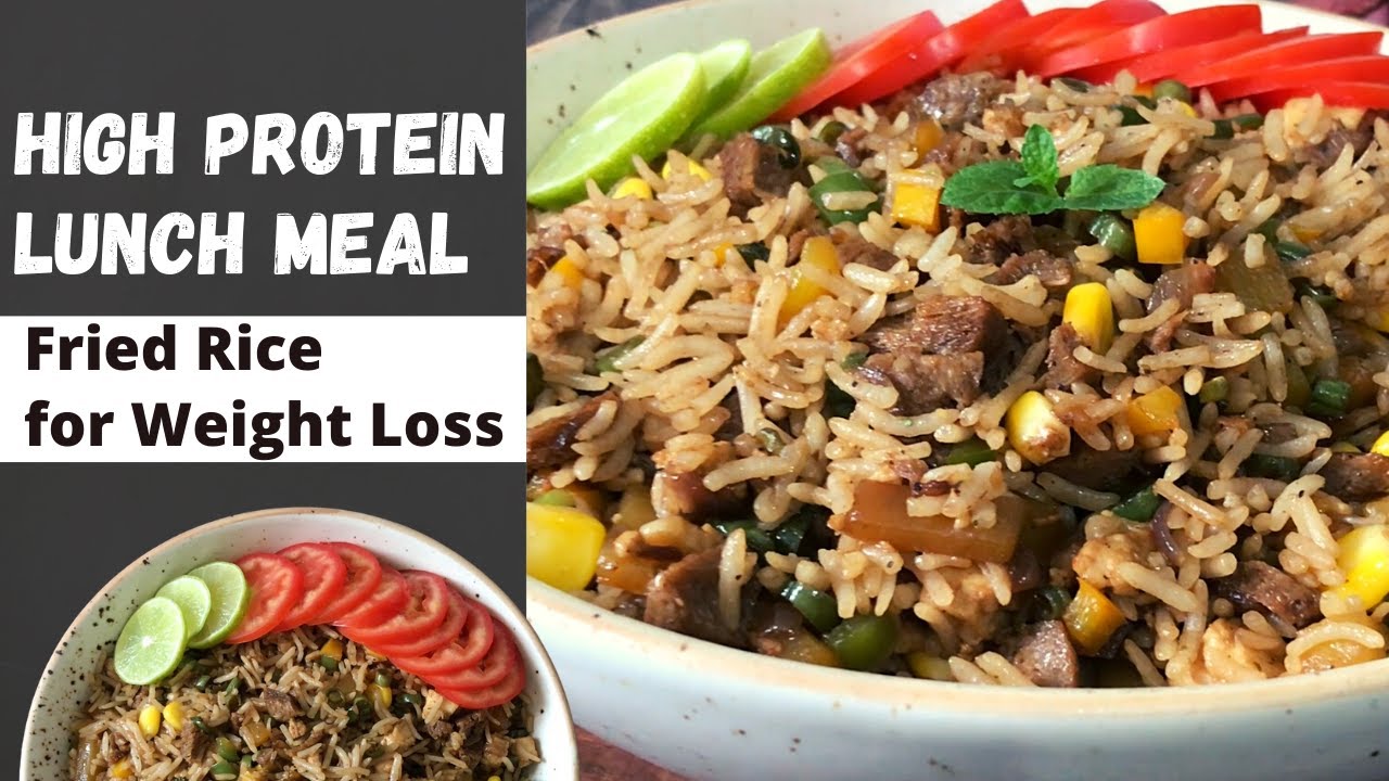 Healthy High Protein Lunch Meal | Vegetarian Paneer & Soya Chunk Fried Rice Recipe for Weight Loss Healthy High Protein Lunch Meal | Vegetarian Paneer & Soya Chunk Fried Rice Recipe for Weight Loss