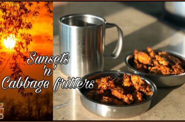 AIR FRYER CABBAGE PAKORA | TWO COLOR CABBAGE FRITTERS | HEALTHY VEGETARIAN SNACK RECIPE