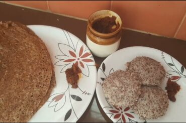 Healthy breakfast ideas//ragi idly recipe//ragi dosa recipe