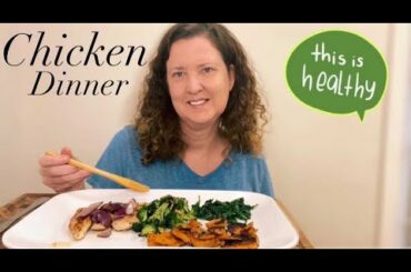 Mukbang | Healthy Chicken Dinner