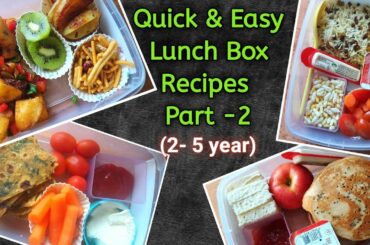 Kids Tiffin box Recipes Part-2| Kids breakfast recipe|Kids lunch box ideas| Quick & healthy recipes