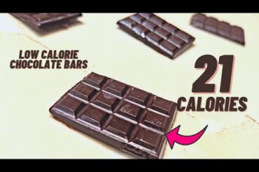 21 CALORIE CHOCOLATE BAR RECIPE WITH ONLY 3 INGREDIENTS- Low calorie chocolate