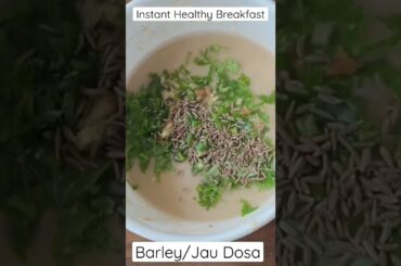 Instant Healthy Indian Breakfast |Jau Dosa|Weightloss Breakfast| Diabetic food|Barley recipe