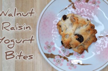 How to make Walnut & Raisin Yogurt bites | No knead mini bread recipe | Healthy snack recipe